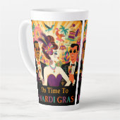 Tasse Latte Mardi Gras Cocktail Futur Du Milieu Du Siècle (Angle gauche)