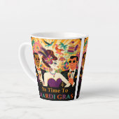 Tasse Latte Mardi Gras Cocktail Futur Du Milieu Du Siècle (Angle gauche)