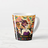 Tasse Latte Mardi Gras Cocktail Futur Du Milieu Du Siècle (Angle droit)