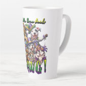 Tasse Latte Mardi Gras Dawg (Angle droit)