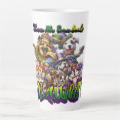 Tasse Latte Mardi Gras Dawg (Devant)