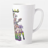 Tasse Latte Mardi Gras Dawg (Droite)