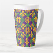 Tasse Latte Mardi gras fleur di Lis (Angle droit)