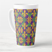 Tasse Latte Mardi gras fleur di Lis (Angle gauche)