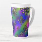 Tasse Latte Mardi Gras Motif (Angle droit)