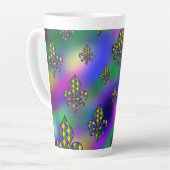 Tasse Latte Mardi Gras Motif (Angle gauche)