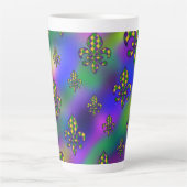 Tasse Latte Mardi Gras Motif (Devant)