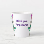 Tasse Latte Mardi Gras Steampunk Party Animal Alligator (Devant)