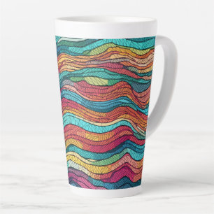 Tasse Latte Marée mosaïque