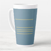 Tasse Latte Marée sarcelle Vagues dorées (Angle gauche)
