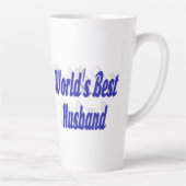 Tasse Latte Mari avec texte bleu (Droite)