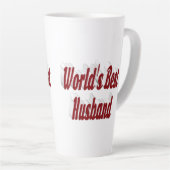 Tasse Latte Mari avec texte bordeaux (Angle droit)