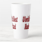 Tasse Latte Mari avec texte bordeaux (Devant)