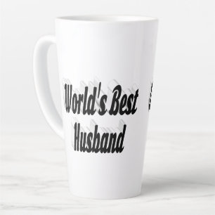 Tasse Latte Mari avec texte noir