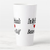 Tasse Latte Mari citation drôle texte noir (Devant)