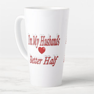 Tasse Latte Mari citation drôle texte rouge