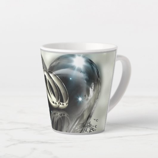 Tasse Latte Mariage Ce Que Dieu A Uni (Argent) (Angle droit)