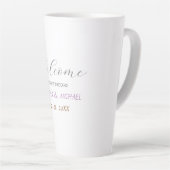 Tasse Latte Mariage de bienvenue élégant en calligraphie (Angle droit)