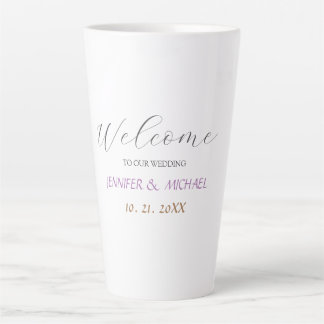 Tasse Latte Mariage de bienvenue élégant en calligraphie