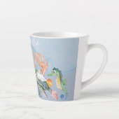 Tasse Latte Mariage de tortue de mer avec mariée et chambre (Droite)