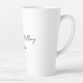Tasse Latte Mariage Élégant Script Creative Black White (Droite)