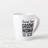 Tasse Latte Mariage moderne Favor Groomswoman (Angle droit)