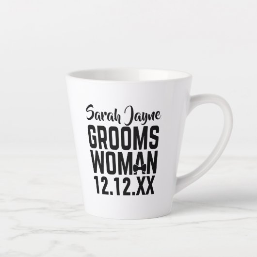 Tasse Latte Mariage moderne Favor Groomswoman (Droite)