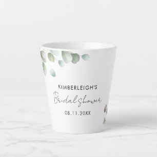 Tasse Latte Mariage personnalisé écriture Eucalyptus