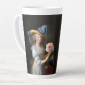 Tasse Latte Marie Antoinette avec fleur d'anémone rose (Angle gauche)