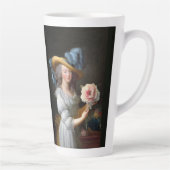 Tasse Latte Marie Antoinette avec fleur d'anémone rose (Droite)