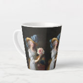 Tasse Latte Marie Antoinette avec Fleur d'anémone rose (Angle gauche)