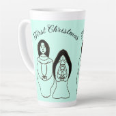 Tasse Latte Marie et Joseph Premier Noël (Angle gauche)
