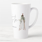 Tasse Latte Mariée bohème contemporaine en teepee (Droite)