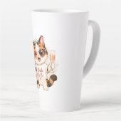 Tasse Latte Mariée future chat calico mignon et cosy (Angle droit)