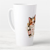 Tasse Latte Mariée future chat calico mignon et cosy (Angle gauche)