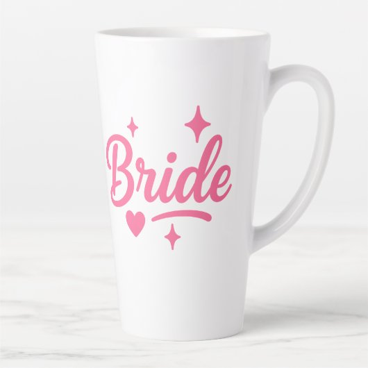 Tasse Latte Mariée Néon Rose (Droite)