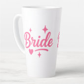 Tasse Latte Mariée Rose Néon (Angle gauche)