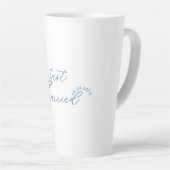 Tasse Latte Mariés design nom couple date année simulation de (Angle droit)