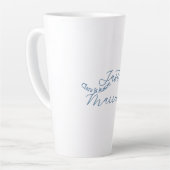 Tasse Latte Mariés design nom couple date année simulation de (Angle gauche)