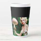 Tasse Latte Marilyn champignon plaisir maison déco unique (Devant)