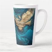 Tasse Latte Marine abstrait  (Droite)