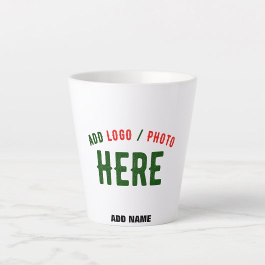 TASSE LATTE MARQUE BLANCHE MODERNE ET PERSONNALISABLE VÉRIFIÉE (Devant)