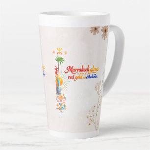 Tasse Latte Marrakech Brille – Tee-shirt d'art marocain vibran