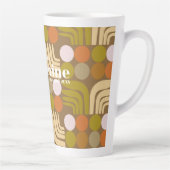 Tasse Latte Marron Orange Vert Bohème (Droite)