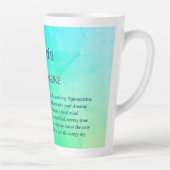 Tasse Latte Mars Birthstone Aquamarine design (Droite)