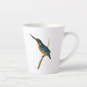 Tasse Latte Martin-pêcheur azur