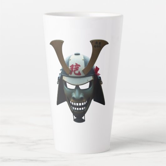 Tasse Latte Masque de samouraï (Devant)