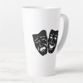 Tasse Latte Masques de théâtre comique et de tragédie (Angle droit)