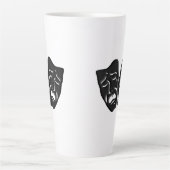 Tasse Latte Masques de théâtre comique et de tragédie (Devant)
