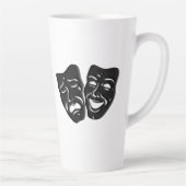 Tasse Latte Masques de théâtre comique et de tragédie (Droite)